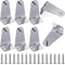 Set of 8 Metal Hold Down Brackets Silver Blinds Brackets Blind Holder Replacements Horizontal Blind Brackets with Screws for Horizontal Blinds Sha...