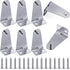 Set of 8 Metal Hold Down Brackets Silver Blinds Brackets Blind Holder Replacements Horizontal Blind Brackets with Screws for Horizontal Blinds Sha...