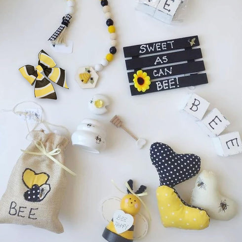 Black, White and Yellow Stripes Wired Ribbon, Bee Wired Ribbon, Spring and Summer Burlap Ribbon for Decorative 2.5”x10yds (Yellow, Black&White)...