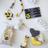 Black, White and Yellow Stripes Wired Ribbon, Bee Wired Ribbon, Spring and Summer Burlap Ribbon for Decorative 2.5”x10yds (Yellow, Black&White)...