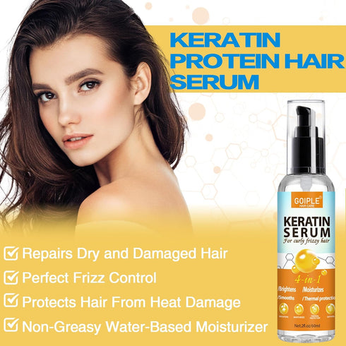 Heat Protectant Spray for Hair Coconut Heat Protectant Product- Keratin Protein Hair Serum Anti Frizz Control Repair Hair- Rose Water Spray for Ha...