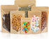 FireKylin 100 PCS Stand Up Pouches,3.9" x 5.9" Kraft Bags With Window Clear Fornt Pouches Resealable Zip Lock Food Storage Brown...