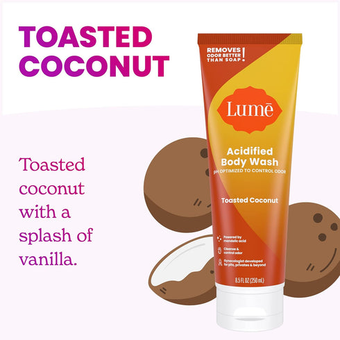 Lume Acidified Body Wash - 24 Hour Odor Control - Removes Odor Better than Soap - Moisturizing Formula - Formulated Without SLS or Parabens - OB/G...