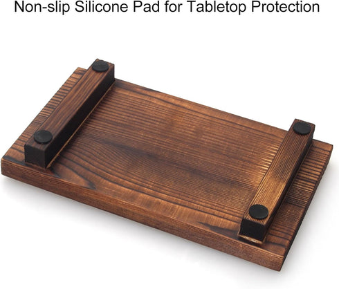 Small Kitchen Sink Soap Tray for Counter Bathroom Vanity Tray Wooden Risers for Kitchen Countertop Decor Dish Soap Dispenser Farmhouse Wood Pedest...