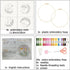 ORIGACH 4 Pack Cat Moon Embroidery Kits for Beginners, DIY Starter Hand Embroidery Kit with Cat Moon Floral Patterns and Instructions, Cat Pattern...