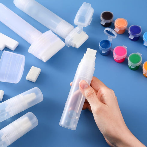 Yexiya 5 Pack Graffiti Markers Refillable Paint Markers Acrylic Paint Pens Empty Touch up Paint Pen for Walls Art Painting Crafts Kit with 5 Repla...