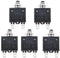 5PCS 125-250V AC 50V DC Push Button L1 Series Manual Reset Thermal Circuit Breaker 5A...