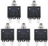 5PCS 125-250V AC 50V DC Push Button L1 Series Manual Reset Thermal Circuit Breaker 5A...