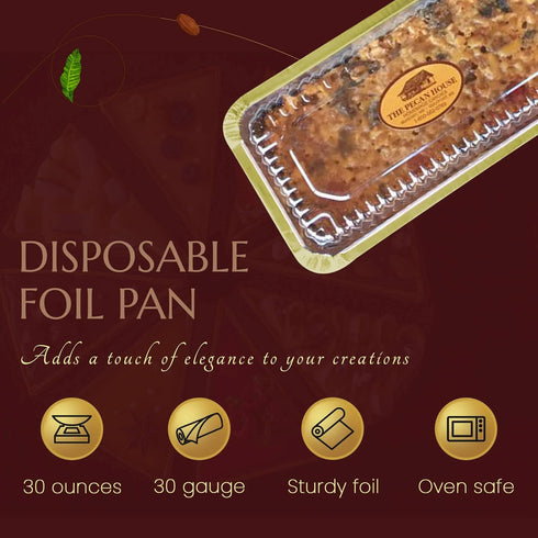 KitchenDance Disposable Aluminum Closable Loaf Pan with Plastic Lids, 2 Pounds, Gold, 1850P...