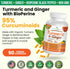 Extra Strength Turmeric Curcumin and Ginger & BioPerine - 1965mg Joint Support Supplement for Aches with Black Pepper Powder Extract - Premium Mad...