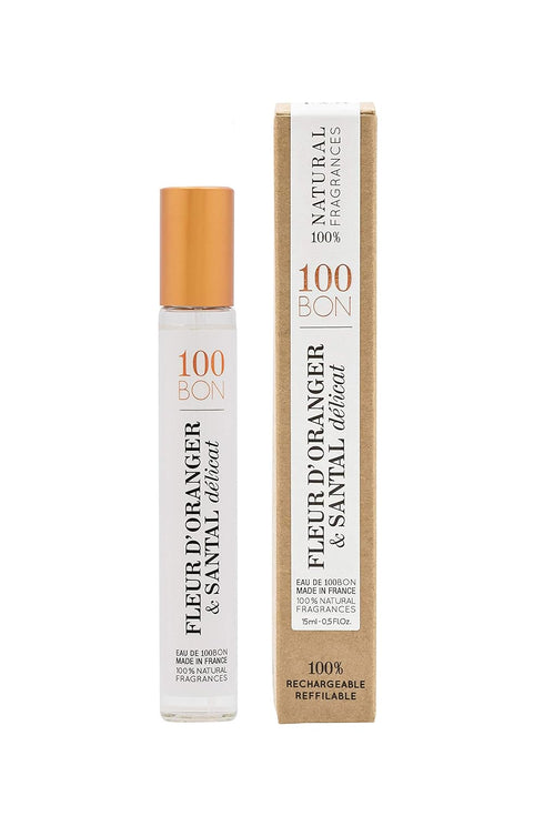 Fleur D'Oranger & Santal Delicat – Fresh & Soothing Organic Fragrance for Women & Men – Floral Fragrance with Bergamot, Orange Blossom & Sandalwoo...