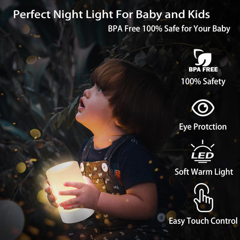 G Keni Nursery Night Light for Baby, Portable LED Touch Night Lamp for Kids and Adult, Breastfeeding, Sleep Aid, USB Rechargeable Nursing Lamp, Be...