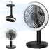 Rechargeable Small Quiet Desk Fan - 2400 mah 5-inch Table Fan with LED Light, Portable Battery Operated Fan with Hook for Office, Bedroom, Camping...