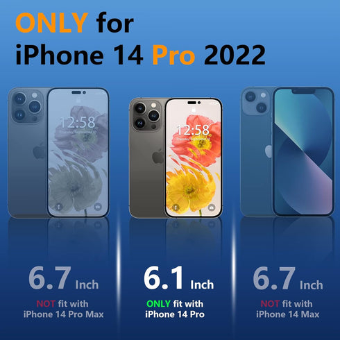 Oterkin for iPhone 14 Pro Case Waterproof,Shockproof Bumper Case with Built-in Screen Protector,Dustproof Anti-scratch Anti-stain Phone Case for i...
