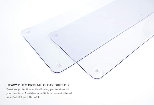 LAMINET Deluxe Cat Scratch Shields - Protect Your Furniture with Our Heavy Duty Flexible Plastic Shields - Set of 4 - 21" L x 5.5" W...