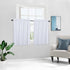 CAROMIO White Kitchen Curtain for Window 24 Inch Waterproof Kitchen Curtains Waffle Weave Half Window Curtain for Bathroom, Short Tier Cafe Curtai...