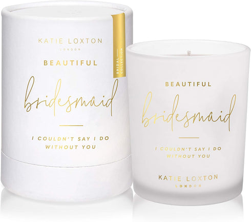 KATIE LOXTON Beautiful Bridesmaid 5.6 Ounce Soy Wax Candle in Gift Box White Grapefruit & Peony...