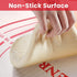 Non-slip Pastry Mat for Silicone Baking, White-Red...