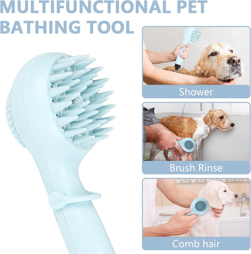 Dog Shower Brush Attachment - Pet Shower Attachment Dog Shower for Gentle Grooming, Easy to Use Dog Shower for Home Grooming, Dog Bath Brush for D...