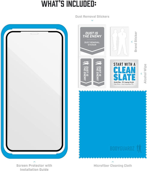 BodyGuardz - Pure 2 Edge Glass Screen Protector for Apple iPhone Xr, Ultra-Thin Edge-to-Edge Tempered Glass Screen Protection for Apple iPhone Xr ...