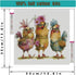 KYOQFVN Hen Chicken Cross Stitch Kits, 11CT Counted Cross Stitch Kits for Adults, Stamped Cross Stitch Patterns Needles Supplies, Beginner Embroid...