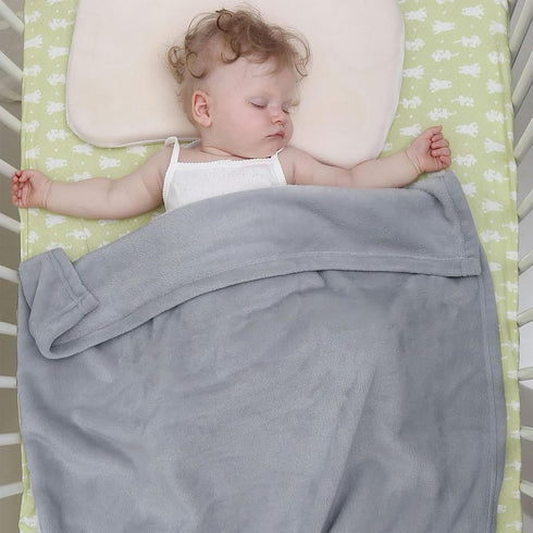 KMUSET Kids Blanket for Boys Girls 30x40 inches, Soft Cozy Fuzzy Swaddle Throw Blanket, Small Fleece Blanket for Crib Stroller, Grey...