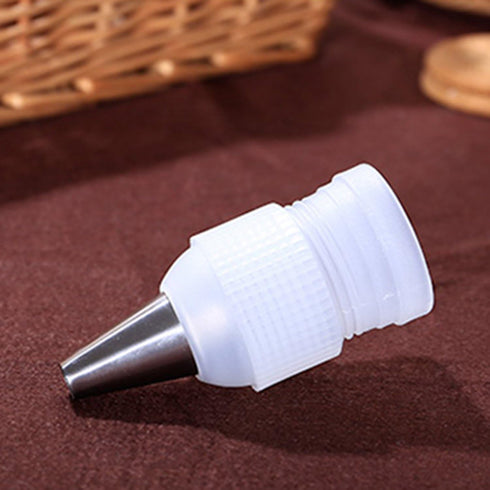 BronaGrand 10pcs Plastic Standard Couplers Pipe Tip Coupler Cake Decorating Couplers for Icing Nozzles,White...
