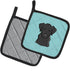 Caroline's Treasures BB1173PTHD Checkerboard Blue Black Labrador Pair of Pot Holders Kitchen Heat Resistant Pot Holders Sets Oven Hot Pads for Coo...