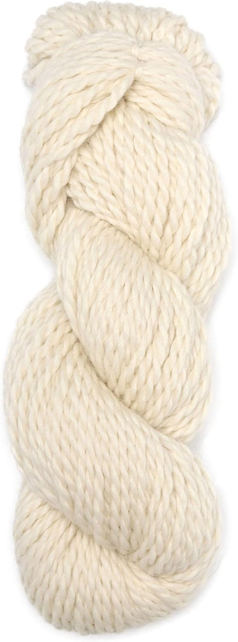 100% Baby Alpaca Yarn Wool Bare Yarn Wool Undyed Hank Bulky Weight - Heavenly Soft and Perfect for Knitting and Crocheting (Ivory, Bulky Hank Undy...