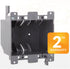 Newhouse Hardware 2-Gang PVC Old Work Electrical Outlet Box (3-Pack) | 25 cu. in. Plastic Junction Box for Switches, GFCI, or Duplex Receptacle Ou...