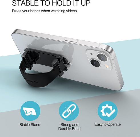 SURITCH Phone Grip Strap Finger Loop Holder for Back of Phone, 2-in-1 Soft Silicone Gripper Kickstand for iPhone Samsung and Most Cell Phone Cases...