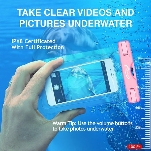AiRunTech Waterproof Case, Waterproof Cell Phone Dry Bag Compatible for iPhone 14/13/12/12 Pro Max/11/11 Pro/SE/Xs Max/XR/8P/7 Galaxy up to 7.0", ...