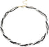 Black White Silver Gemstone Crystal Beaded Layered Choker Necklaces for Women, Dainty Y2k Handmade Triple Stone Beads Chain Twisted Necklace Beach...