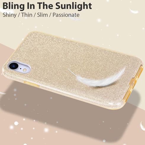 MATEPROX Compatible with iPhone XR case,Bling Sparkle Cute Girls Women Protective Case for Phone XR 6.1"(Gold)...