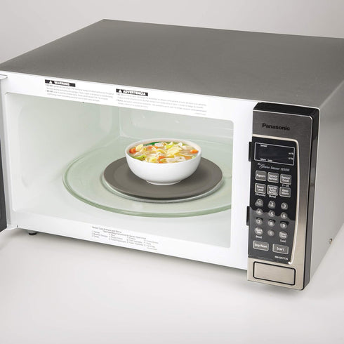 Compact Microwave Multi-Mat, 9.5 Inches, Gray – Microwave Food Splatter Protector & Heat-Resistant Trivet...
