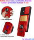 LMDAMZ Wallet Case for Samsung Galaxy A23, Credit Card Slot Sliding Door Hide Portable Design, Heavy Duty Double Layer Hybrid Cushioned Rubber Bum...