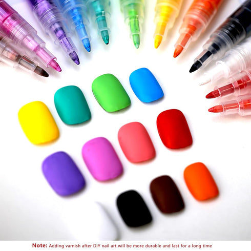 Nail Art Pens Set - Nail Polish Pens Graffiti Nail Dotting Tools Acrylic Paint Pens Drawing Painting Point Liner Pen for Nails Art Design Manicure...