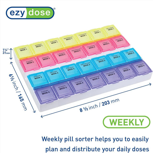 EZY DOSE Monthly Medtime (28-Day) Pill Planner ?Monthly Pill Organizer...