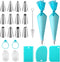 ALLTOP Piping Bags and Tips Set -Ultimate Cake Decorating Supplies Kit - Included 2 Reusable Silicone Bag, 2 Couplers, 12 Frosting Tips, 2 Ties, 3...
