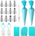ALLTOP Piping Bags and Tips Set -Ultimate Cake Decorating Supplies Kit - Included 2 Reusable Silicone Bag, 2 Couplers, 12 Frosting Tips, 2 Ties, 3...