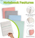 TWONE Spiral Notebook, 7"x10", 140 Ruled Pages, Waterproof Frosted PP Cover, Blue, Ideal for School, Office, and Personal Use...