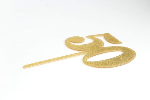 ZHENGYE Gold bling bling Happy Birthday cake topper - 50 Anniversary/Birthday Cake Topper Party Decoration (50th)...