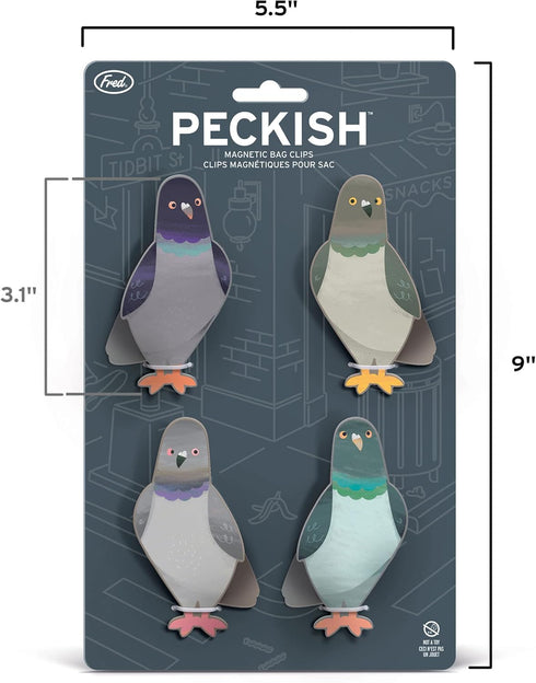 Genuine Fred PECKISH, Pigeon Magnetic Bag Clips...