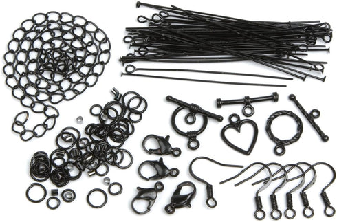 Cousin Jewelry Basics Starter Pack, Black, 145-Piece...