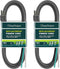 Industries Inc 3-Wire Appliance and Power Tool Cord, 3 ft, 14 AWG, 15A/125V AC, 1875w, Grey, 2pack...