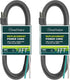Industries Inc 3-Wire Appliance and Power Tool Cord, 3 ft, 14 AWG, 15A/125V AC, 1875w, Grey, 2pack...