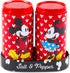 Mickey Mouse Kitchen Accessories - Mickey and Minnie Kitchen Accessories Bundle Includes Red Mickey and Minnie Salt and Pepper Shakers Plus Sticke...