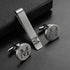 Mens Groom Father Wedding Silver Plated Black Tie Clips Pack of 2...
