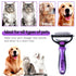 Pet Grooming Brush and Metal Comb Double Sided Long Hair Pet Undercoat Cleaner Undercoat Rake for Dogs and Cats Removes Mats and Lint Effectively ...