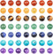 AD Beads 8mm Natural Loose Beads 112 Pieces for Making mala Necklace or Bracelet (7 Chakra Beads)...